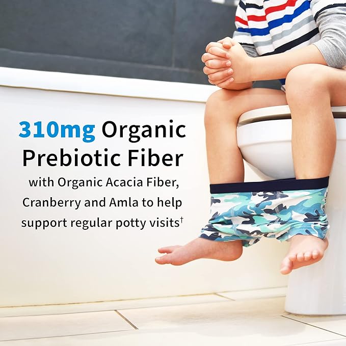 Garden of Life Dr. Formulated Probiotics Organic Kids+-Digestive Health Support-Prebiotic Fiber&ampVitamins C&ampD-Supports Immune Function-Shelf Stable-Strawberry Banana30 Yummy Chewables(Pack of