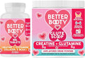 Angry Supplements Better Booty Women's Creatine Combo: BBL Tablets (90ct) w. Creatine Glutamine BCAA's Collagen + Glute Scoop Creatine &amp Glutamine Unflavored Drink Mix