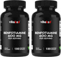 Benfotiamine 600mg – 180 Vegetarian Capsules – Fat-Soluble Vitamin B1 Supplement- 2 Pack