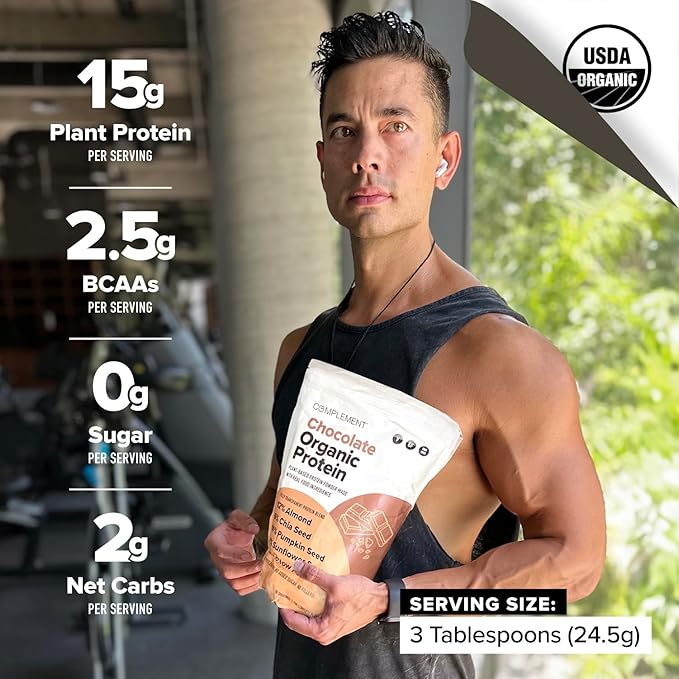 Complement Organic Protein Bundle | Vanilla &amp Chocolate Vegan Protein for Post-Workout Recovery &amp Daily Nutrition