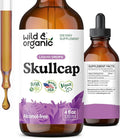 Wild &amp Organic Skullcap Herb Tincture - Skullcap Supplement for Mood Support - Relaxing Liquid Extract Drops - Vegan Sugar &amp Alcohol-Free - 4 fl oz