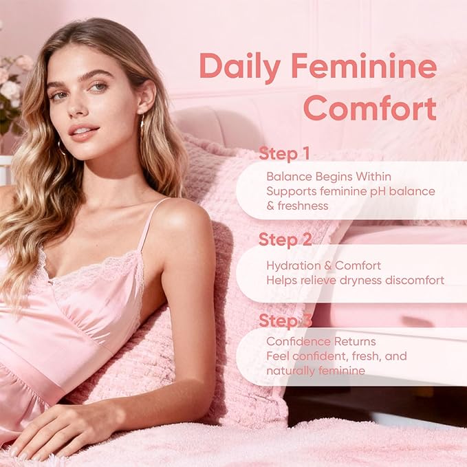 Vaginal Probiotics for Women Vaginal Health - Vaginal Dryness &amp Ph Balance with Lactobacillus Strains Cherry Blossom Extract Hyaluronic Acid Vitamin C 120 Count