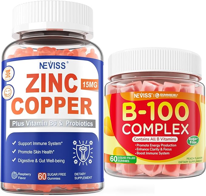 NEVISS Vitamin B Complex Gummies + Zinc Gummies