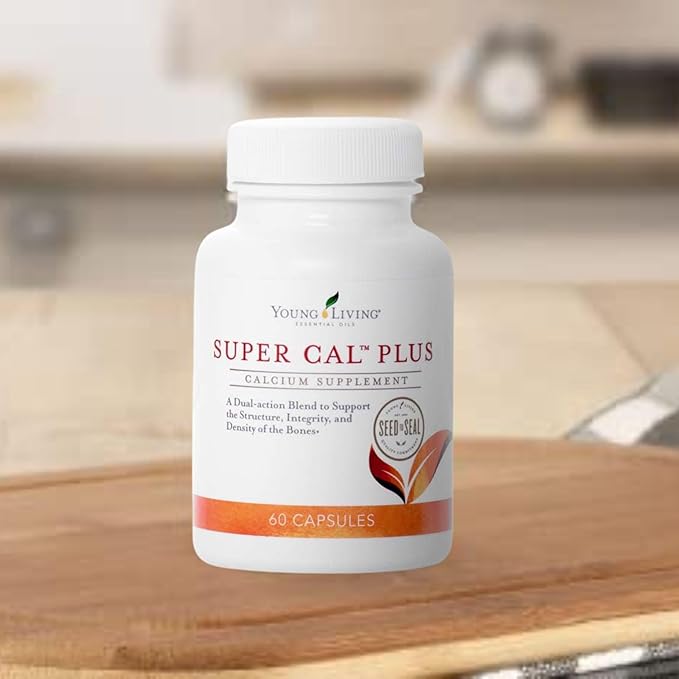 Young Living - Super Cal Plus 60 Capsules | Calcium Mineral Bone Health Supplement | Synergistic Blend of Magnesium Vitamins D &amp K | Essential Nutrients