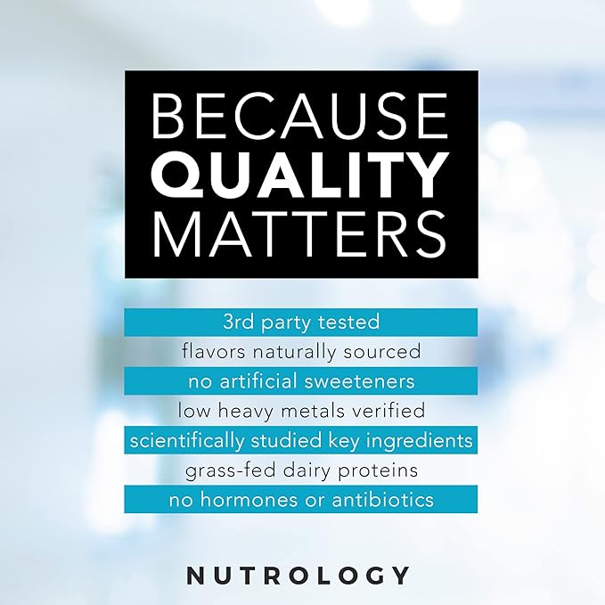 Nutrology TRIPACT Protein - Premium Nutrition Shake - Non-GMO Grass Fed Whey ProteinPlant ProteinsGreensSuperfoods &amp Probiotics - 5g BCAAs - Creamy Chocolate &amp VanillaLatte w/Cinnamon 1.5lb