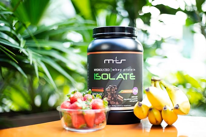 M+S Hydrolyzed Whey Protein Isolate – 25g Protein Low Carb 0g Sugar Grass Fed Whey Isolate Powder with Stevia - Chocolate Flavor - 2.05 lb