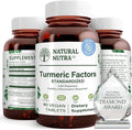 Natural Nutra Turmeric Curcumin with 95% Curcuminoids Extract Supplement with Rosemary for Brain Health Enhances Memory and Improves Concentration Improve Digestion 350 mg 60 Vegan Tablets