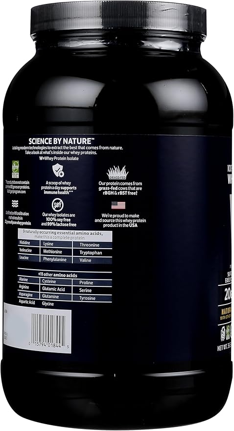 Biochem 100% Whey Isolate Protein - Natural Flavor - 20g of Protein - Pre &amp Post Workout - Meal Replacement - Keto-Friendly - Easily Digestible - Silky Smooth Taste - Easy to Mix (36.9 oz)