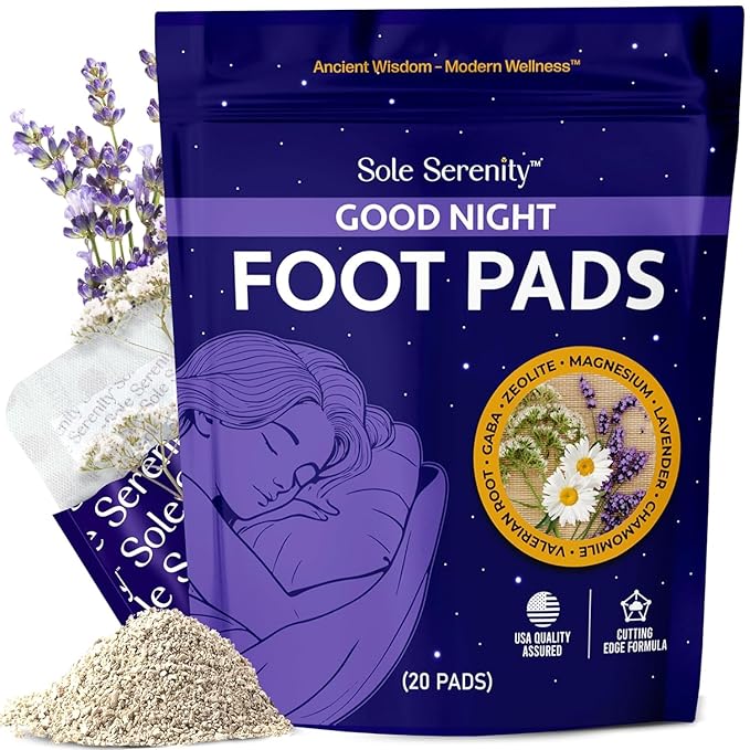 Sole Serenity 2 Pack NeuroEase &amp Good Night Foot Pads Bundle - Natural Overnight Foot Pads for Relaxation Comfort &amp Nightly Self-Care
