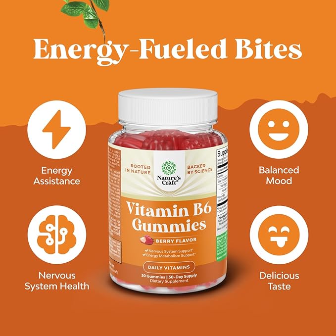 Bundle of Potent Vitamin B6 Gummies for Adults - Vitamin B Complex Supplements for Nervous System and Pure Calm and Relaxing Magnesium Supplement - Magnesium for Stress Support &amp Rest Ease for Adu