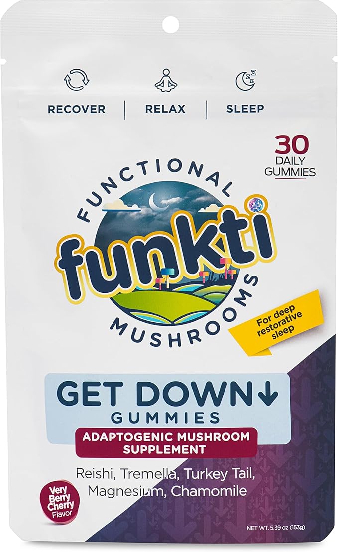 Get Up Mushroom Gummies for Focus &amp Get Down Gummies for Sleep Bundle 60ct