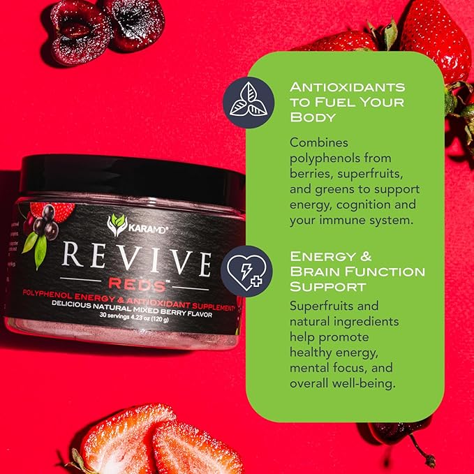 KaraMD Lectin Guard Gut Repair Colon Cleanse Supplement &amp Revive Reds Polyphenol Energy Booster | Antioxidants Shilajit &amp Enzymes | Non-GMO Gluten Free Vegan Friendly (30 Servings)