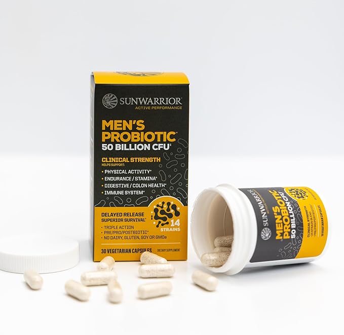 Probiotic 50 Billion CFU Probiotics Supplement Capsules 14 Strains + Prebiotics + Postbiotics for Men Gut Immune &amp Colon Health Energy &amp Endurance Support Soy-Free Non-GMO Clean Capsules 30