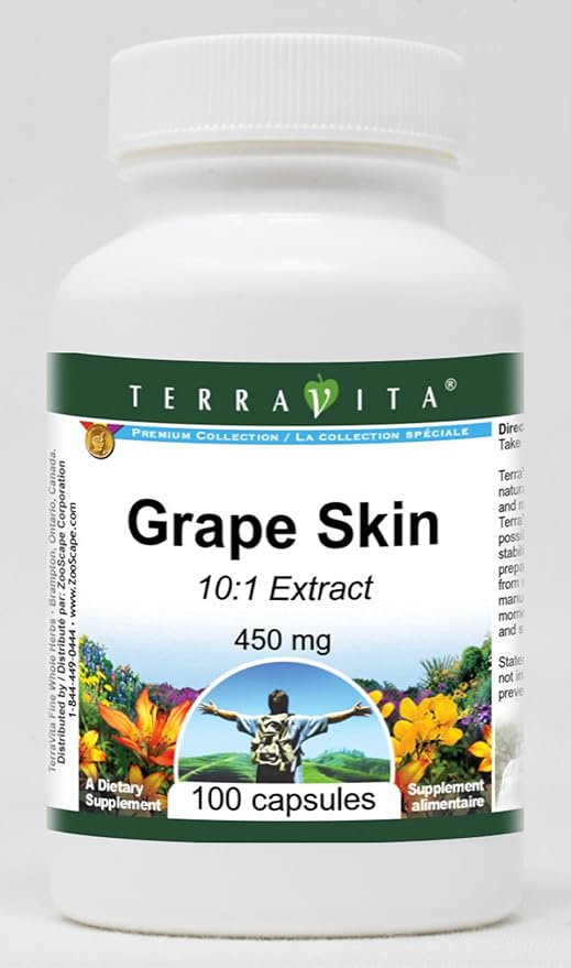 Grape Skin 10:1-450 mg (100 Capsules ZIN: 520347) - 3 Pack