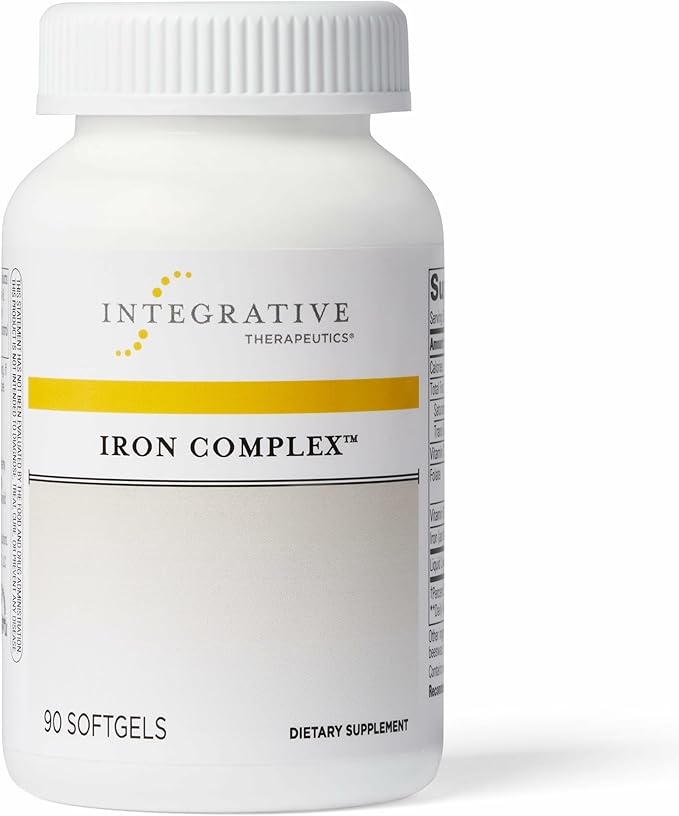 Integrative Therapeutics Iron Complex - Wellness &amp Energy Support with Vitamins C &amp B12* - Includes Folate - Gluten-Free &amp Dairy-Free - 90 Softgels (45 Servings)