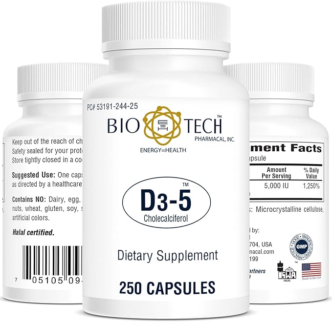 Bio-Tech Pharmacal Vitamin D3 (D3 5k IU 250 Count)
