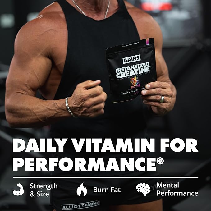 Gains in Bulk Instantized Creatine Monohydrate for Women and Men Soluble Pre Workout Powder Supports Muscle Building Strength and Performance Bodybuilding Supplements Sour Gummy 30 Servings