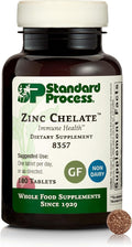Standard Process Zinc Chelate - Offers Natural Immune Support &amp Aids Skin Health - Excellent Source of Zinc - Gluten-Free Non-Dairy &amp Non-Soy - 180 Tablets
