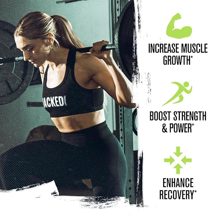 Jacked Factory Sugar Free Creatine Gummies - 5g Daily Dose (1.25g per Gummy) - Creatine Gummy Sugar Free for Men and Women Vegan-Friendly Third-Party Tested - 120 Gummies Green Apple
