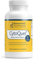 Researched Nutritionals CytoQuel - Cytokine Support Supplement - Vegan Formula with CurcuWIN Turmeric NAC EGCG DeltaGold® Tocotrienols &amp Trans-Resveratrol (90 ct)