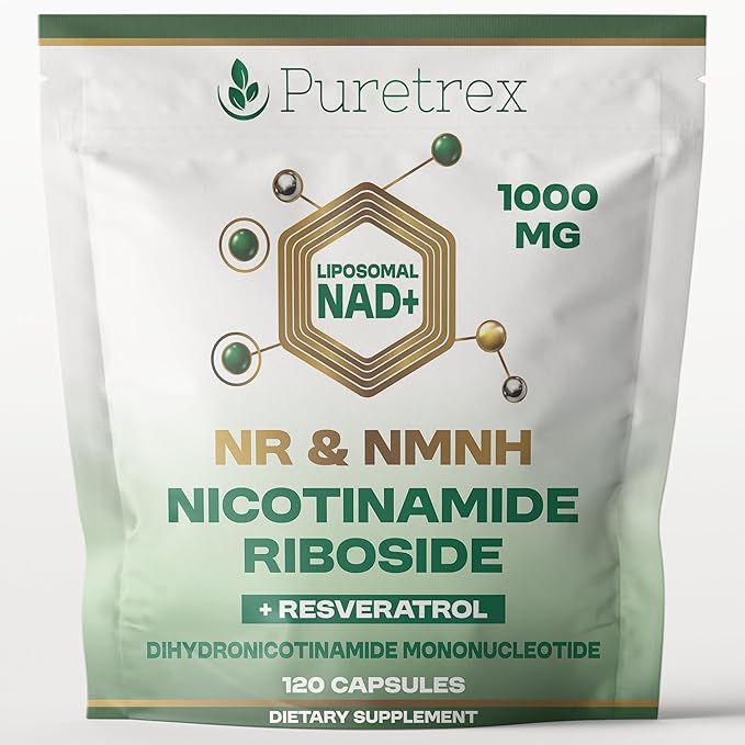 Liposomal NAD+ NR &amp NMNH Supplement | 1000mg Nicotinamide Riboside + Resveratrol | Advanced Cellular Energy &amp Brain Support | 120 Vegan Capsules
