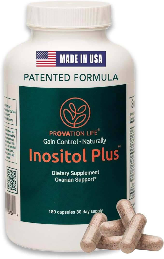 Supplement for Women | Ovarian Health Hormone Balance Fertility Ovulation | 40:1 Myo-Inositol D-Chiro &amp 12 Ingredients | Developed by Medical Doctor | 180 Capsules