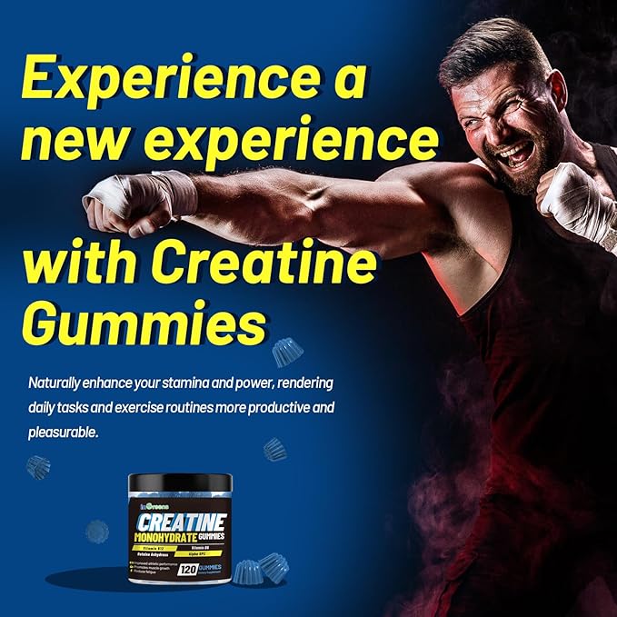 Creatine Monohydrate Gummies 6g for Men &amp Women 120 Count