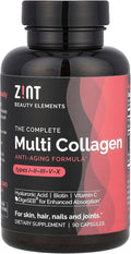 Zint Multi Collagen Pills - Collagen Supplements for Hair Skin Nails &amp Joint Health - Hydrolyzed Collagen Supplement with Type I II III V X Collagen Peptides 90 Count