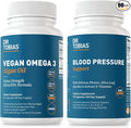 Dr. Tobias Vegan Omega 3 Algae Oil and Blood Pressure Support Supplement Supports Normal Circulatory Health Gut Immune Function and Overall Wellness Non-GMO