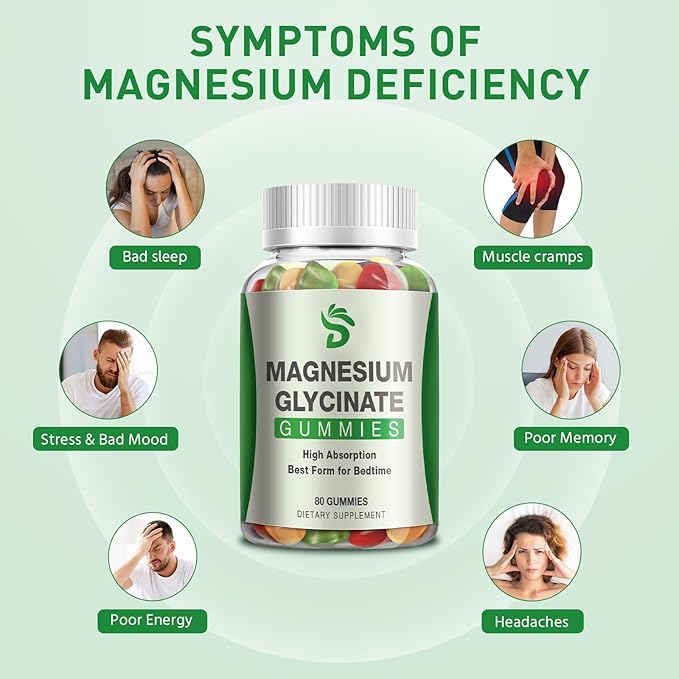 2 Packs Magnesium Glycinate Gummies