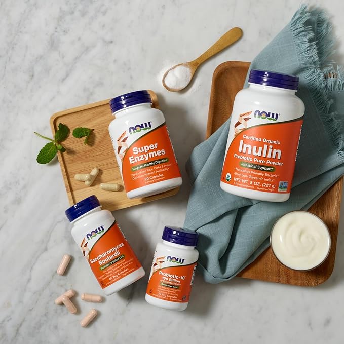 NOW Foods Supplements Probiotic-10™ 100 Billion with 10 Probiotic StrainsDairy Soy and Gluten Free Strain Verified 30 Veg Capsules