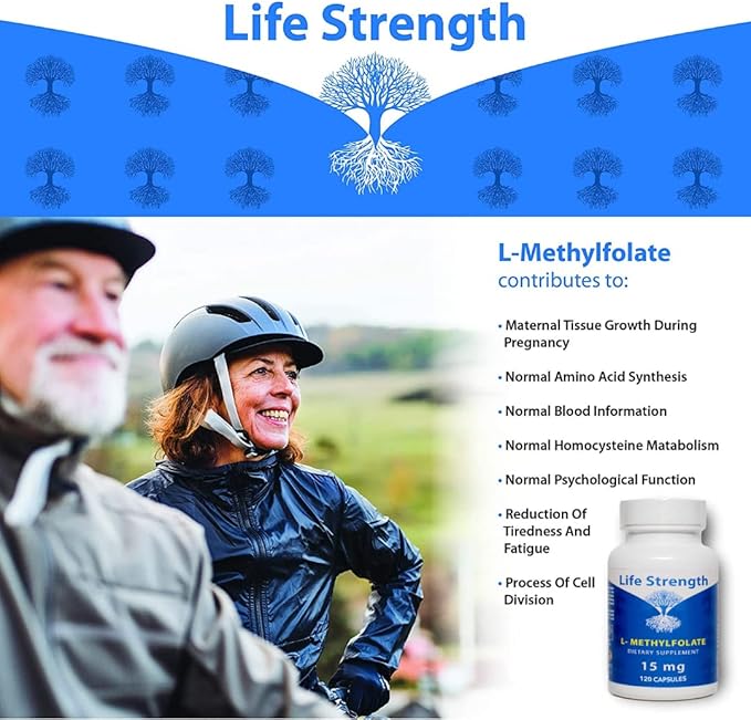 L-Methylfolate 15 MG 120 CAPSULESOptimized &amp Highly Bioactive Methyl Folate 5-MTHF Supplement for Mood and Immune Support Natural Diet Supplement for Energy Non-GMO &amp Gluten-Free