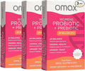 Omax3 Womens Probiotic + Prebiotic Cranberry &amp Chicory Root 20 Billion CFU 6 Clinically Proven Strains Vaginal pH UTI Bloating (Packaging May Vary) | 90 Vege Capsules (3 Boxes)