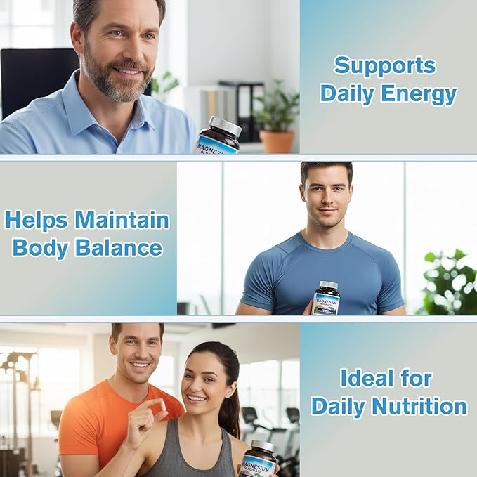 Magnesium Glycinate 500mg with Vitamin D3 – High Absorption Magnesium Supplement with Veggies Design – Supports Bone &amp Muscle Function and Energy – Non-GMO Gluten-Free – 120 Veg Capsules