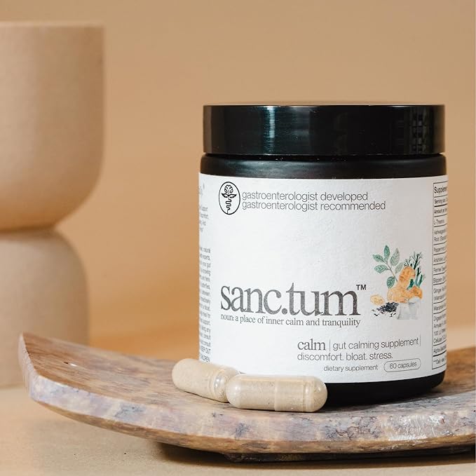 Sanctum™ Physician Formulated &amp Physician Recommended Gut Calming Supplement for Discomfort Bloating and Stress