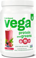 Vega Protein and Greens Protein Powder Berry - 20g Plant Based Protein Plus Veggies Vegan Non GMO Pea Protein for Women and Men 1.2 lbs (Packaging May Vary)