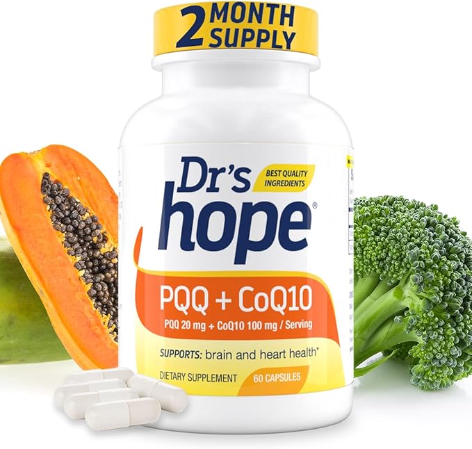 CoQ10 100mg + PQQ Supplement 20mg - Coenzyme Q10 with PQQ to Support Heart &amp Brain Health - Made in USA Backed by 30+ Years of Trust - GMP Certified &amp Non-GMO - 2 Month Supply