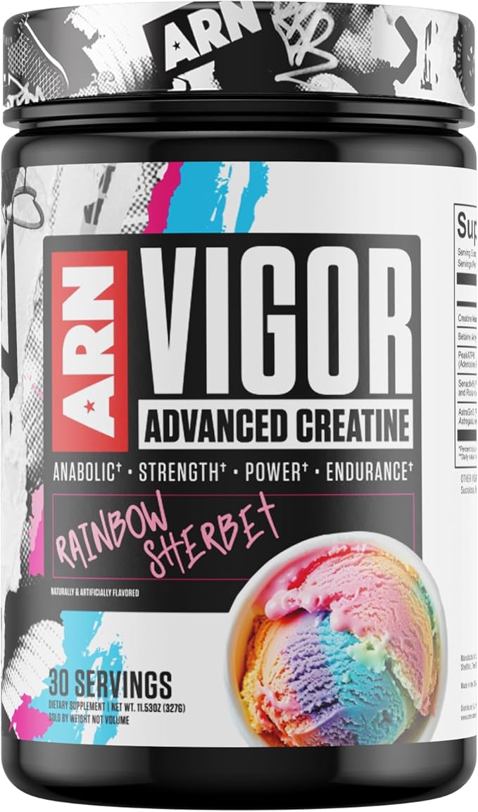 Arms Race Nutrition | ARN | Vigor Advanced Creatine Formula (30 Servings Rainbow Sherbet)