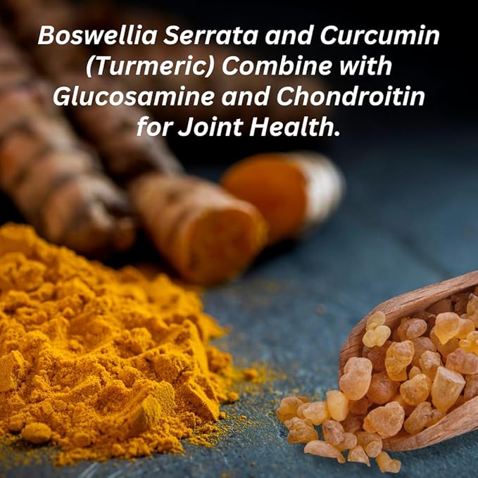 INVIGOFLEX Glucosamine &amp Chondroitin Sulfate - Turmeric Curcumin - Boswellia Serrata (Non GMO) 24 - Hour Premium Joint Supplement AMPM - 2 Pack