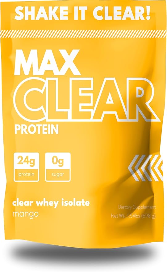 Max Clear Protein | 24g Protein | Clear Whey Isolate | Promotes Muscle Growth Strength and Recovery (Mango)