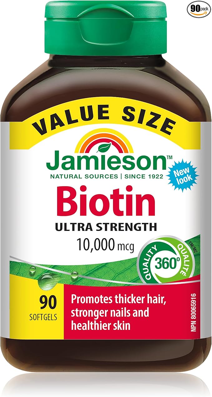 Jamieson Biotin 10000 mcg Value Size 90 Softgels