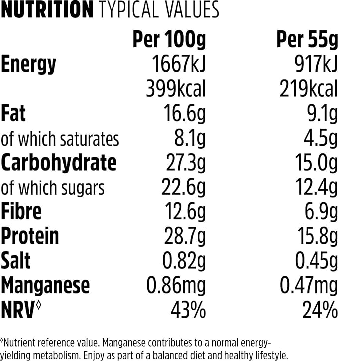 Trek High Protein Power Chocolate Orange 55g (Pack of 16 Bars)- Gluten Free - Vegan Snack
