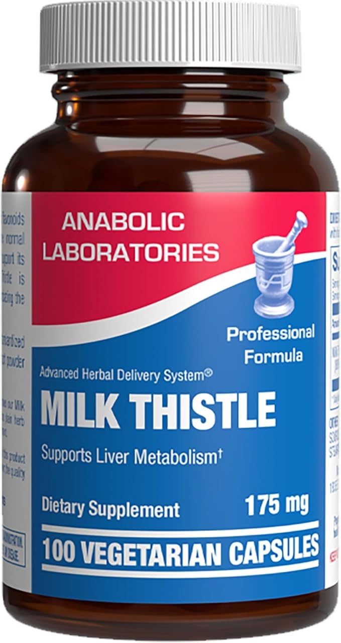 Silymarin Milk Thistle Extract Capsules - Clinical Milk Thistle Liver Supplements for Women &amp Men with Standardized 80% Silymarin for Liver Cleanse Detox Support - Vegan Made in the USA - 100 Serv