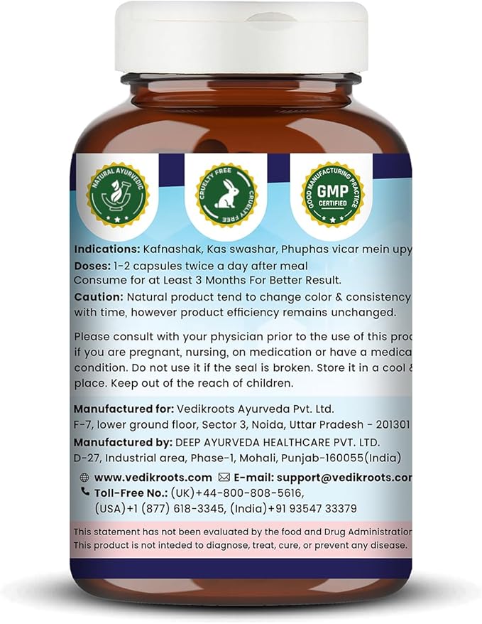 NicoShield | Ayurvedic Herbal Supplement to Support Smoking Cessation | Herbal Support for Quit Smoking | 10+ Ingredients in 60 Veg Capsules