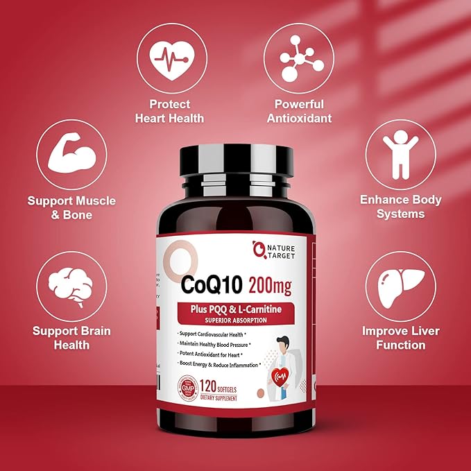 NATURE TARGET Probiotics for Men 60 Billion CFUs14 Strains &amp CoQ10-200mg with PQQ L-Carnitine &amp Omega-3s