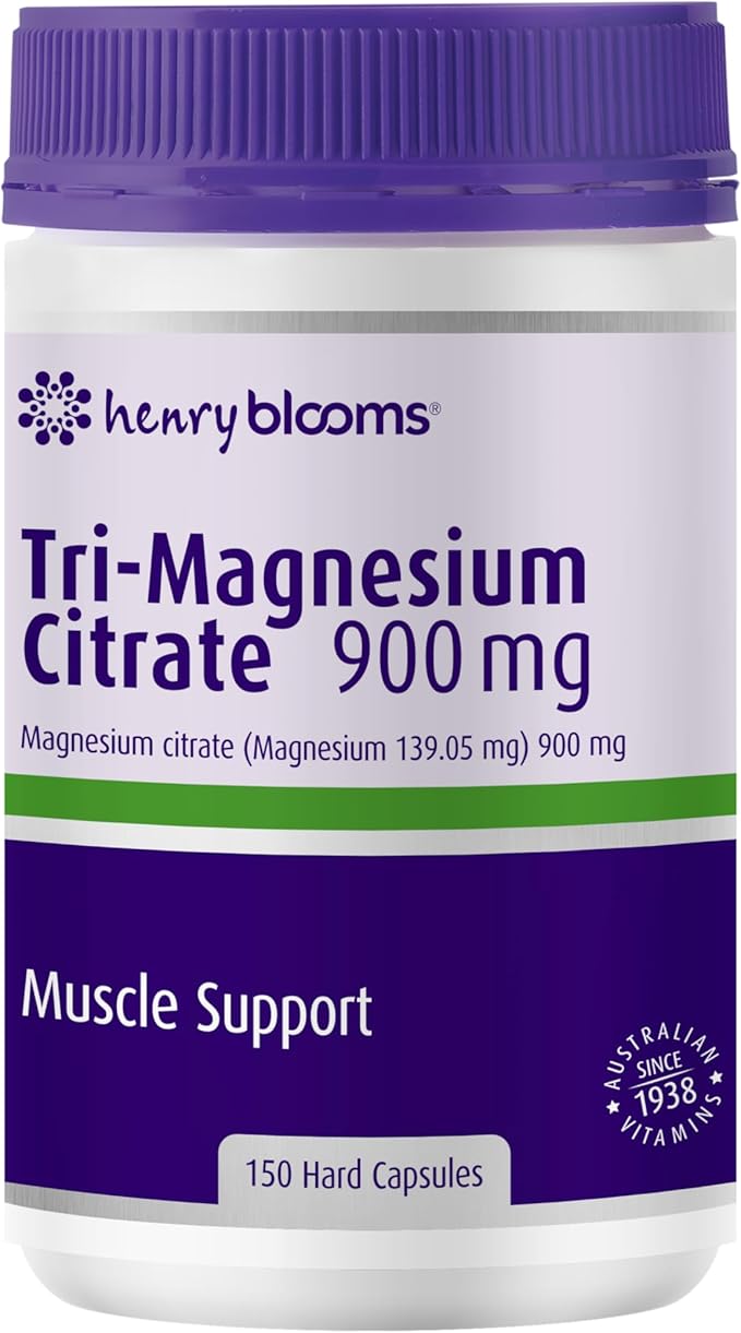 Henry Blooms Tri-Magnesium Citrate 900mg 150 Capsules Bulk Pack