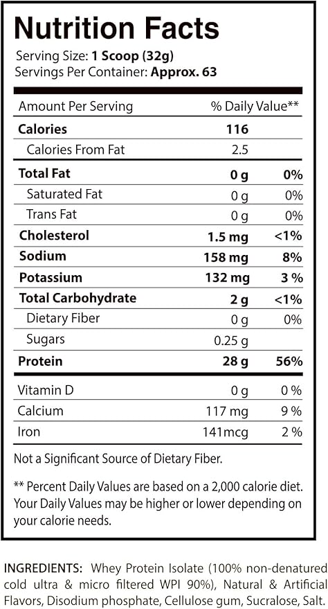 Iso Fuzion 100% Whey Isolate by Scilabs Nutrition | 28g Non Denatured Protein Powder Birthday Cake Flavor 4.4lb