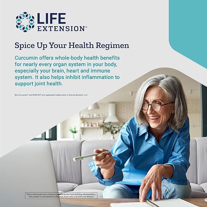 Life Extension Curcumin and Vitamins D &amp K with Sea-Iodine Capsules for Immune Bone Heart and Thyroid Support