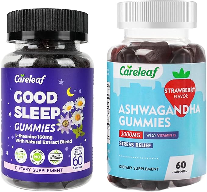 Non-Melatonin Sleep Aid Gummies with Free Ashwagandha Gummies