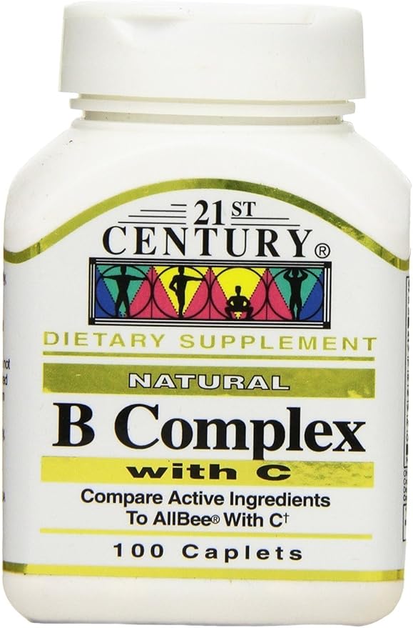 21st Century B Complex with Vitamin C Tablets 100-Count (3 Pack)